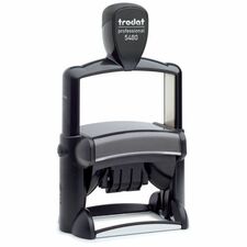 Derome Trodat Rubber Stamp - Date StampRubber, Metal - Industrial, Factory, Warehouse - 1 Each