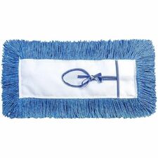 M2 Professional 36" G-STAT Cut-End Dust Mop - Keyhole Backing - Blue - Durable, Machine Washable, Absorbent, Cut Ends, Launderable, Fray Resistant, Tangle Resistant, Lint Resistant - Polyester Yarn, Polyester - Blue - 1 / Each