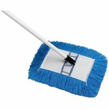 M2 Professional Wedge Dust Mop with Frame and 48" Handle - 48" (1219.20 mm) Handle Length - Durable, Absorbent, Cut Ends, Sturdy, Reinforced - 1 / Each