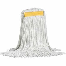 M2 Professional SynRay Cut-End Wet Mop - Narrow Band - Bagged - 24 oz - Cut Ends, Narrow Headband, Mold Resistant, Mildew Resistant, Absorbent, 4-ply, Wear Resistant, Durable - Rayon, Fiber, Yarn - 1.50 lb (680.39 g) - 1 / Each