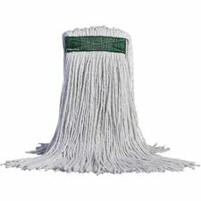 M2 Professional 20 oz Dura-Pro Cut-End Mop - Narrow Band - Cut Ends, Narrow Headband, Absorbent, 4-ply - Synthetic Yarn, Rayon, Synthetic Fiber, Mesh - White - 1.25 lb (566.99 g) - 1 / Each