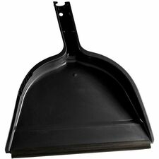 M2 Professional 13" Plastic Clip-On Dustpan - Black - 13" (330.20 mm) Wide - Polypropylene, Plastic - Black - 1 / Each