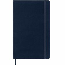Moleskine Classic Notebook - Ivory Paper - Sapphire Blue Cover - Hard Cover, Elastic Closure, Bookmark, Expandable Pocket, Rounded Corner, Acid-free Paper
