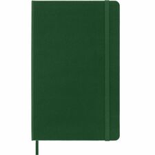 Moleskine Classic Notebook - Ivory Paper - Myrtle Green Cover - Hard Cover, Elastic Closure, Bookmark, Expandable Pocket, Rounded Corner, Acid-free Paper