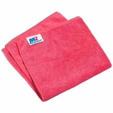 M2 Professional Sani-Pro Microfiber Cloths - 16"x16" - 300gsm - Red - For Multipurpose - Cloth - Recommended For: Dirt Remover, Dust Remover - Absorbent - Red - 12 / Each