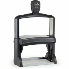Derome 5212 Professional Self-Inking Stamp - Text Stamp - 20 Line(s) - 2.75" (69.85 mm) Impression Width x 4.50" (114.30 mm) Impression LengthStainless Steel, Plastic - Office - 1 Each