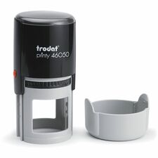 Derome 46050 Printy - Text Stamp - 10 Line(s) - 1.97" (50 mm) Impression Diameter - Round - 1 Each