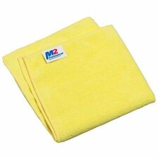M2 Professional 2-Pack Microfiber Cloths - 14" x 14" - Yellow - For Porcelain, Countertop, Chrome, Glass, Wood, Commercial, Residential, General Purpose - Cloth - 14" (355.60 mm) Length x 14" (355.60 mm) Width - Absorbent, Launderable, Chemical-free, Non-abrasive, Lint-free - Yellow - 2 Pack