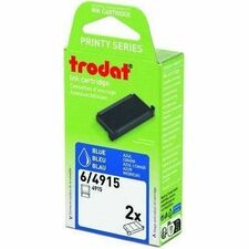 Trodat 6/4915 Replacement Stamp Pad - Polyurethane Pad - Blue Ink - 2 / Each