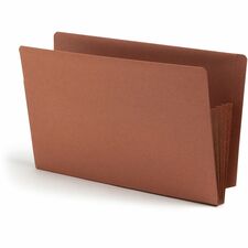 Smead TUFF Straight Tab Cut Legal Recycled File Pocket - 8 1/2" x 14" - 3 1/2" Expansion - Redrope - Redrope - 30% Recycled - 10 / Box