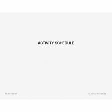 Activity Schedule, Flip Style, Mthly, 8-1/2x11 , 10/PK, WE