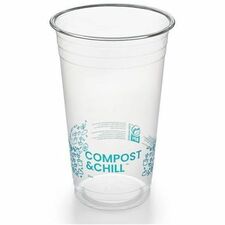 Eco Guardian Perfecta Cup - 591.47 mL - Clear - Polylactic Acid (PLA) - Cold Drink, Beverage, Cafe, Sauce - 1000 Cups/Case - 50 / Pack