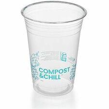 Eco Guardian Perfecta Cup - 473.18 mL - Clear - Polylactic Acid (PLA) - Cold Drink, Beverage, Cafe, Sauce - 1000 Cups/Case - 50 / Pack