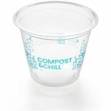 Eco Guardian Perfecta Cup - 266.16 mL - Clear - Polylactic Acid (PLA) - Cold Drink, Beverage, Sauce, Cafe  - 50 / Pack