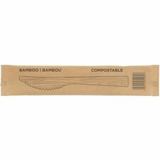 iECO Bamboo Knife - Individually Wrapped - Knife - Knife - Bamboo - Natural - 500 / Case