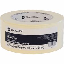 Grand & Toy General Purpose Masking Tape 18mm X 55m - 60.1 yd (55 m) Length x 0.71" (18 mm) Width - For Masking - 3 Pack