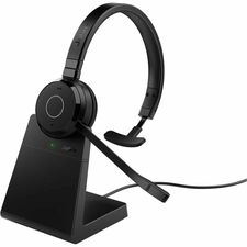 Jabra Evolve 65 TE Headset - Microsoft Teams Certification - Mono - Wireless - Bluetooth - 98.4 ft (30 m) - 20 Hz to 20 kHz - Over-the-head, On-ear - Monaural - Supra-aural - Electret Condenser, Uni-directional Microphone - Black