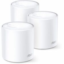 TP-Link Deco X60 Wi-Fi 6 IEEE 802.11 a/b/g/n/ac/ax Ethernet Wireless Router - Dual Band - 2.40 GHz ISM Band - 5 GHz UNII Band - 4 x Antenna(4 x Internal) - 375 MB/s Wireless Speed - 1 x Network Port - 1 x Broadband Port - Gigabit Ethernet - VPN Supported