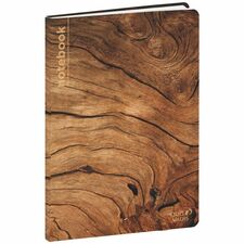 Quo Vadis Notebooks - Respire - Multicolour - Lined - 61/4" x 91/2" - 192 Pages - 6 1/4" (158.75 mm) x 9 1/2" (241.30 mm) Sheet Size - 0.50" (12.70 mm) Height x 6.50" (165.10 mm) Width x 9.75" (247.65 mm) Length - White Paper - Multi-colored Wood Paper, Cardboard, Synthetic Leather Cover - Flexible Cover, Printed, Multilingual, Laminated - Recycled - 1 Each