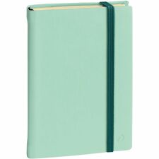 Quo Vadis SILK Notebook - 192 Pages - Sewn - 85 g/m² Grammage - 6 1/4" (15.88 cm) x 9 1/2" (24.13 cm) Sheet Size - 0.60" (15.24 mm) Height x 6 2/5" (16.26 cm) Width x 9 3/4" (24.76 cm) Length - Ivory Paper - Green Cover - Flexible - 1 Each