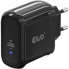 Club 3D 65W AC Adapter - 65 W - 120 V AC, 230 V AC Input - 5 V DC, 9 V DC, 12 V DC, 15 V DC, 20 V DC Output - Black