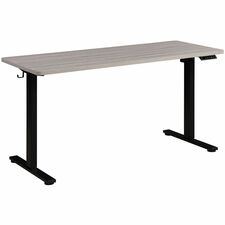 ProLine II 60" Sit to Stand Electric Desk - Light Gray Top - Black Two Leg Base - 2 Legs - 132 lb (59.87 kg) Capacity - Height Adjustable x 60" (1524 mm) Table Top Width x 24" (609.60 mm) Table Top Depth x 1" (25.40 mm) Table Top Thickness - 48" (1219.20 mm) Height - Commercial, Workstation, Monitor, Laptop, Home Office, File, Headset - Assembly Required - Laminate Top Material - Steel Base Material - Steel Frame Material - 1 Each