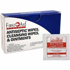 First Aid Central Hand Cleaning Towelettes - 12 / Box