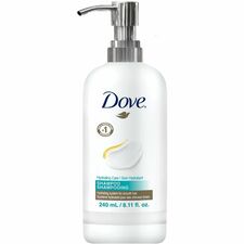 Dove Shampoo - 240 mL - Pump Bottle Dispenser - Hair - Moisturizing - Refillable - 24 / Case