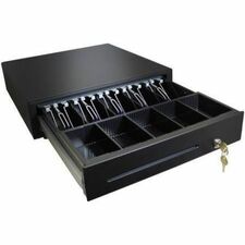 Adesso Cash Drawer with Removable Cash Tray - CAD 5 Bill - 8 Coin - 3 Lock Position - Steel