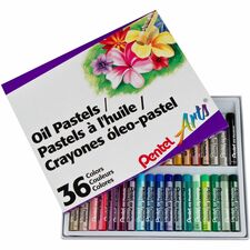 Pentel Oil Pastels,36/ST, Assorted