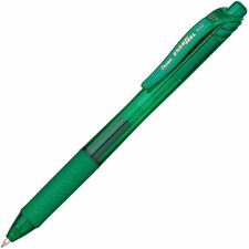 Pentel EnerGel-X Retractable Gel Roller, (0.7mm) Metal Tip, Green Ink - 0.7 mm (0.03") Medium Pen Point - Refillable - Retractable - Green Ink - Liquid Gel Ink - Metal Tip - Office, School, Writing