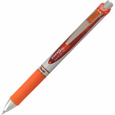 Pentel EnerGel Retractable Gel Roller, (0.7mm) Metal Tip, Orange Ink - Retractable Liquid Gel Rollerball Pen, Everyday Writing, Office Supplies, School Supplies