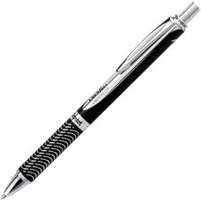 Pentel EnerGel Alloy Retractable Liquid Gel Pen, (0.7mm) Metal Tip, Black Barrel, Black Ink - Retractable Premium Liquid Gel Pen, All Metal Body, Gifts, Everyday Writing, Office Supplies