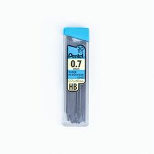 Pentel Hi-Polymer Lead, 0.7 mm, Medium, HB, 30/TB, Black