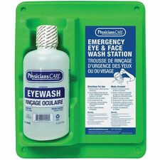 PhysiciansCare Single Eye Wash Station with Bottle - For Eye Wash - 1 L Bottle - 1 Each