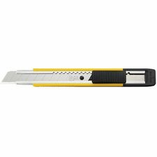 Olfa 12.5mm MT-1 Medium Duty Auto-Lock Knife - 1 Blade - 0.49" (12.50 mm) Blade Length - 3.10" (78.74 mm) Height x 8.70" (220.98 mm) Width - Medium Duty, Auto-lock, Retractable Blade, Compact, Pocket Clip, Durable, Portable