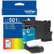 Brother LC501C Original Standard Yield Inkjet Ink Cartridge - Cyan - 1 Each - 200 pages