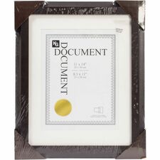 Kiera Grace Document Frame - 11" (279.40 mm) x 14" (355.60 mm) Frame Size - Rectangle - Vertical, Horizontal - Matte - Wood - Espresso - 1