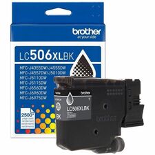 Brother LC506XLBK Original High Yield Inkjet Ink Cartridge - Black - 1 Each - 2,500 pages
