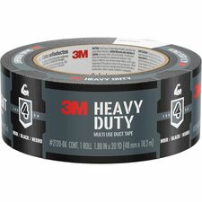 3M" Heavy Duty Black Duct Tape, 2120-BK, 1.88 in x 20 yd (48mm x 18.2m) - 20 yd (18.3 m) Length x 1.88" (47.8 mm) Width - Black - For Multipurpose - 1 Each