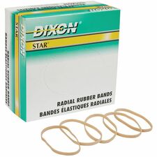 Dixon Star Radial Rubber Band - Size: #32 - 0.25 lb/in - Elastic, Durable - Rubber - Brown - 1 Box