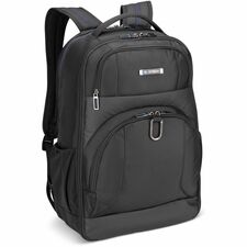 Nextech Carrying Case (Backpack) for 15.6" Notebook - Black - RFID Resistant - 1680D Polyester Body - Shoulder Strap, Handle, Trolley Strap - 1 Each