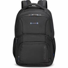 Nextech Carrying Case (Backpack) for 17.3" Notebook - Black - Polyester Body - Shoulder Strap, Handle, Trolley Strap - 1 Each