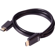 Club 3D Ultra High Speed HDMI Cable 10K 120Hz 48Gbps M/M 3m/9.84ft - 9.8 ft (3 m) HDMI A/V Cable for Audio/Video Device, Gaming Computer, Notebook, PC, MAC - First End: 1 x HDMI 2.1 Digital Audio/Video - Male - Second End: 1 x HDMI 2.1 Digital Audio/Video - Male - 48 Gbit/s - Supports up to 10240 x 4320 - Gold Plated Connector - 26 AWG - Black - 1