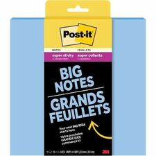 Post-it® Super Sticky Big Note, 8" x 8" - Washed Denim, 30 sheets/pad - 30 x Washed Denim - 30 Sheets per Pad - Washed Denim - 30 / Pack