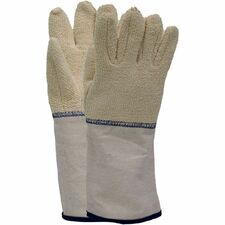 RONCO Thermo Guard Gloves - Heat Protection - Terrycloth - Natural - Heat Resistant, Durable, Comfortable - For Food Preparation, Metal Handling, Hospitality, Kitchen, Industrial, Bakery - 12 / Pack