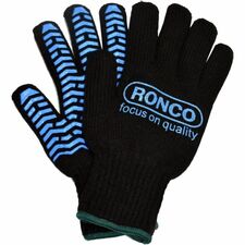 RONCO Iceberg Acrylic Gloves - Medium - Cold Temperature Protection - Medium Size - Herringbone Style - Acrylic - Black, Blue - Dual Layer, Insulated, Durable, Comfortable, Soft - For Cold, Maintenance, Construction, Refrigeration, Food - 6 / Pack