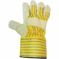 RONCO Care Gloves - X-Large - X-Large Size - Grain Leather - Natural - Reinforced Fingertip, Knuckle Strap, Reinforced Cuff, Comfortable - For Assembly, Finished Goods, Landscaping, Warehouse, Inventory, General Labor, Industrial - 12 / Pack
