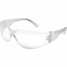 RONCO NOVA Safety Glasses - Recommended for: Automotive, Construction, Demolition, Renovation, Housekeeping, Inspection, Quality Control, Maintenance, Painting, Waste Management, Agriculture, ... - One Size - Ultraviolet, Impact, Eye Protection - Polycarbonate - Clear Lens - Lightweight, Scratch Resistant, Comfortable, Nose Bridge, UV Resistant - 12 / Box