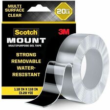 Scotch-Mount Multipurpose Adhesive Tape - 9.8 ft (3 m) Length x 1.18" (30 mm) Width - Clear - Gel - For Multipurpose - 1 Pack